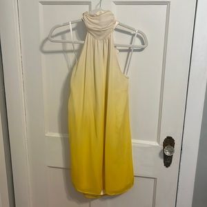 Alice + Olivia yellow halter dress